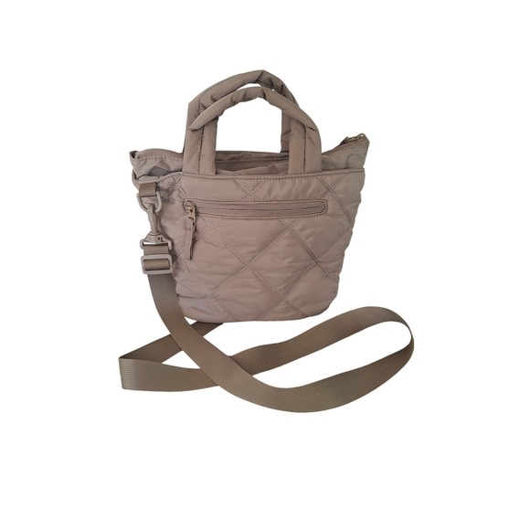 Bagsmart Handbags - BAGSMART Quilted Travel Crossbody Bag tan color